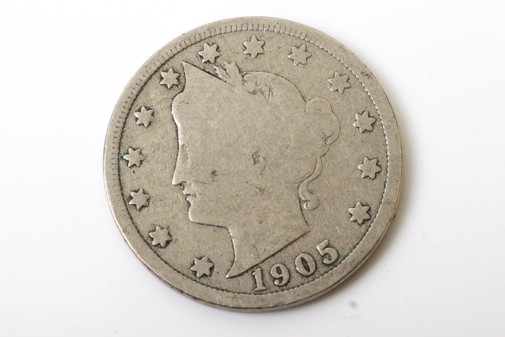 Liberty Head Nickels, Silver Quarter Dollars and Mercury Dimes