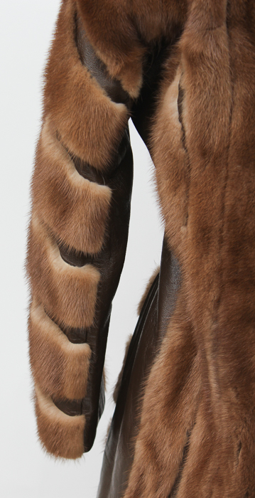 Vintage Leather and Mink Fur Coat