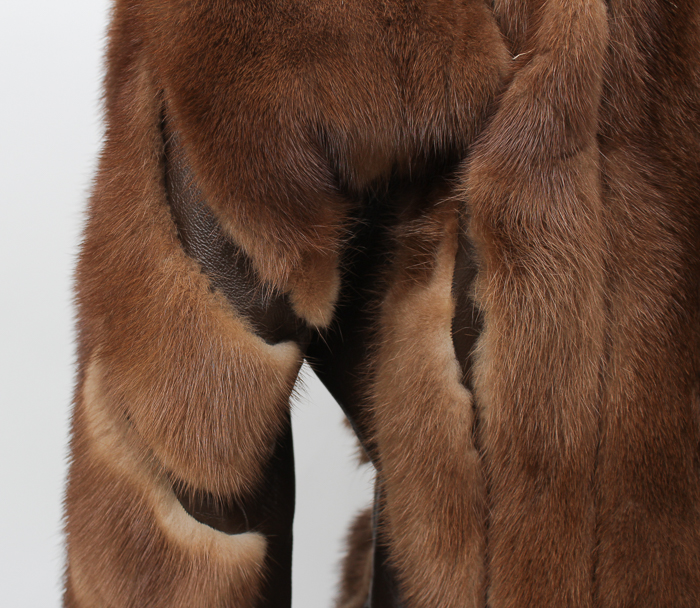 Vintage Leather and Mink Fur Coat