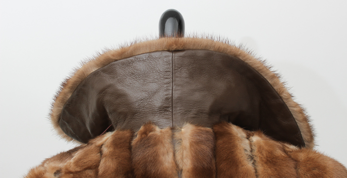 Vintage Leather and Mink Fur Coat