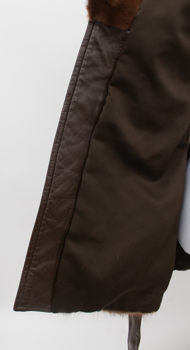 Vintage Leather and Mink Fur Coat