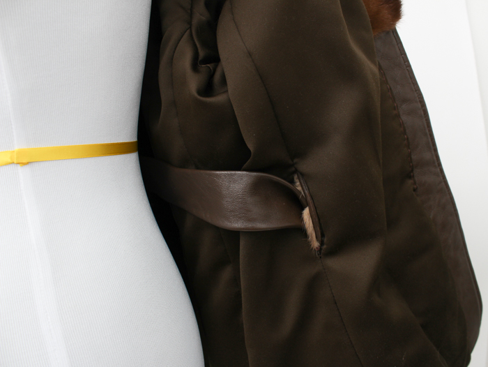 Vintage Leather and Mink Fur Coat