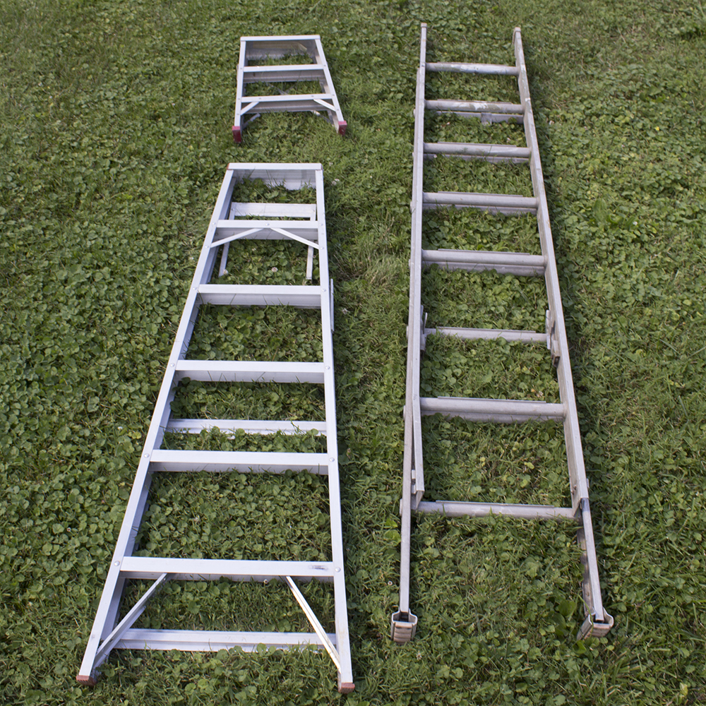 Three Aluminum Ladders