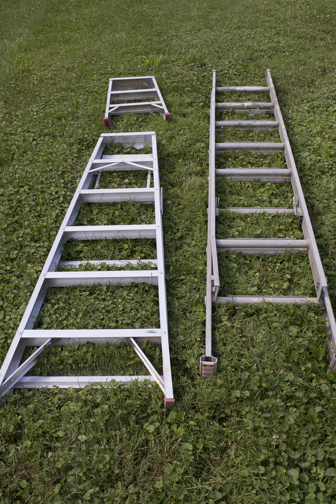 Three Aluminum Ladders