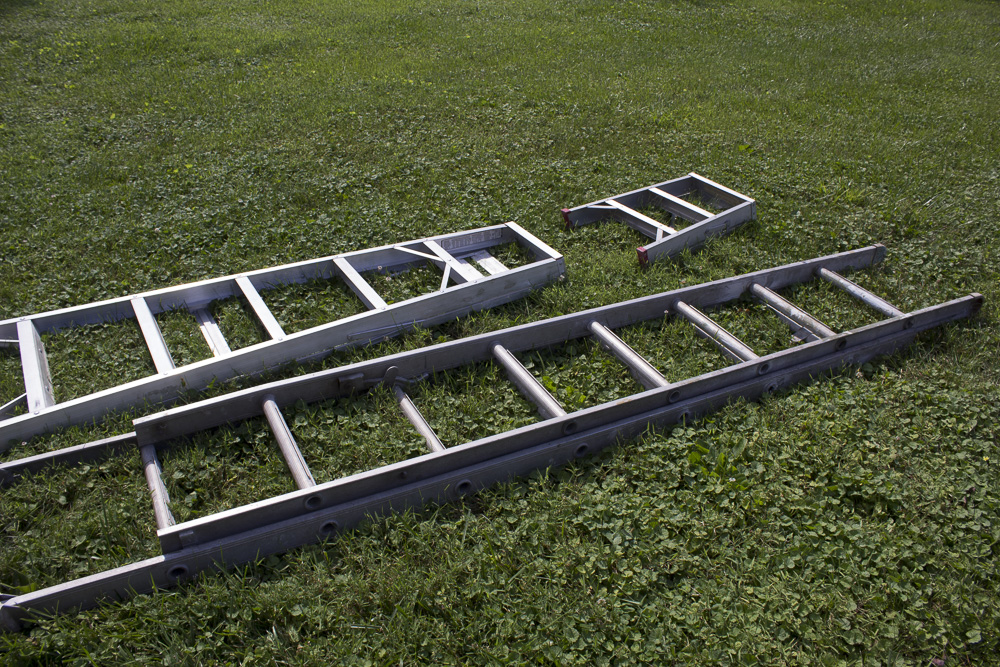 Three Aluminum Ladders