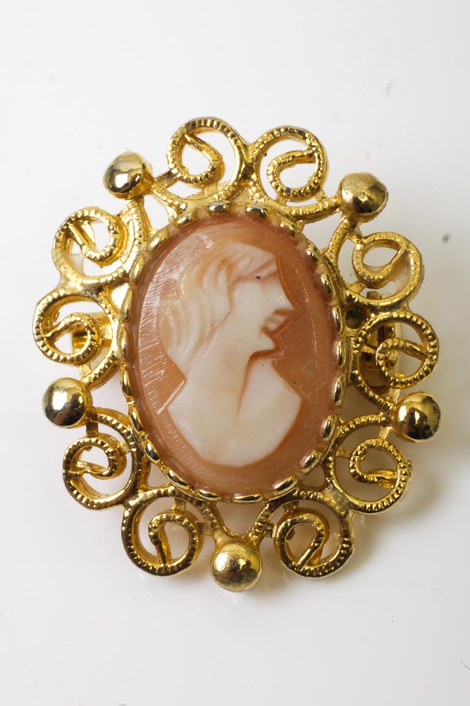 Cameo Pendant and Brooches