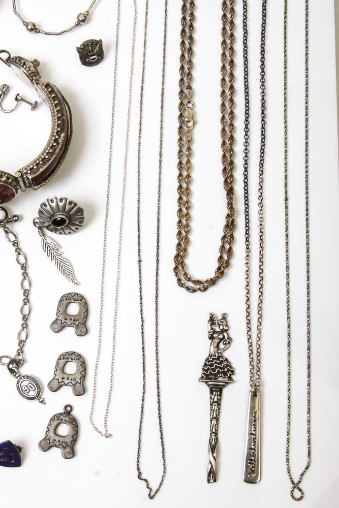 Large Variety of Sterling Silver Jewelry Scrap