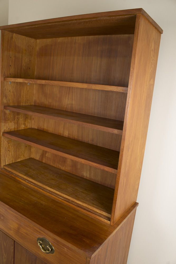 Vintage Teak Cabinet with Hutch
