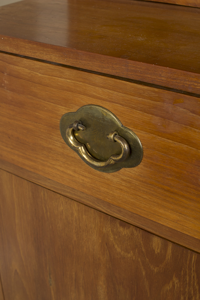 Vintage Teak Cabinet with Hutch