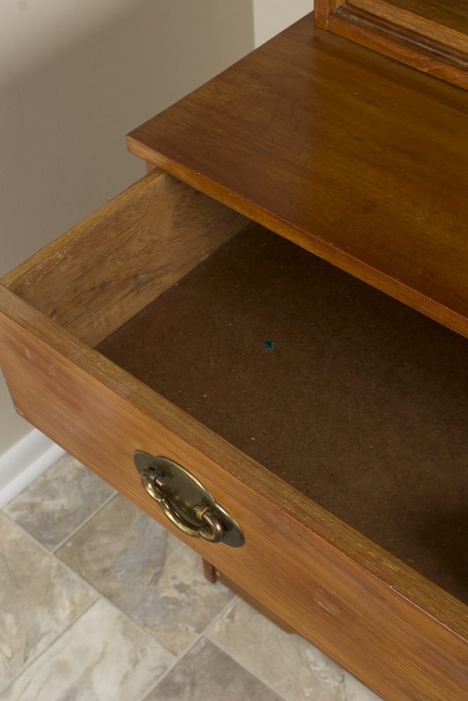 Vintage Teak Cabinet with Hutch