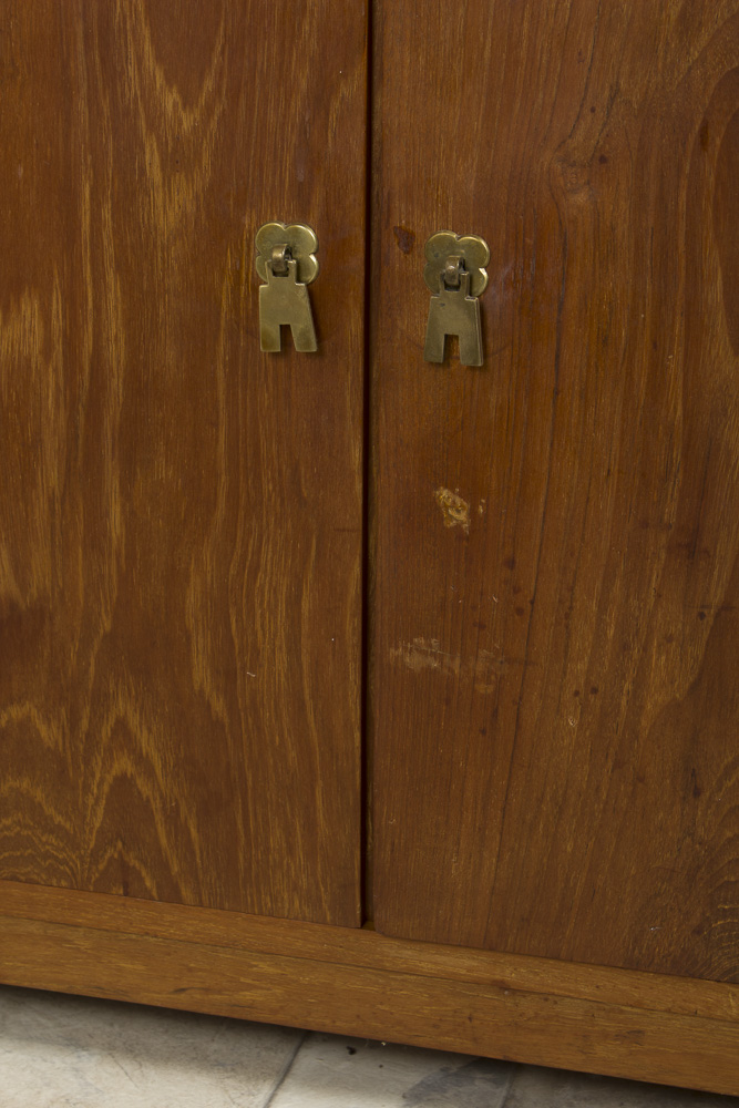 Vintage Teak Cabinet with Hutch