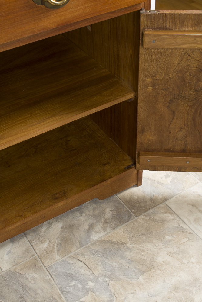 Vintage Teak Cabinet with Hutch