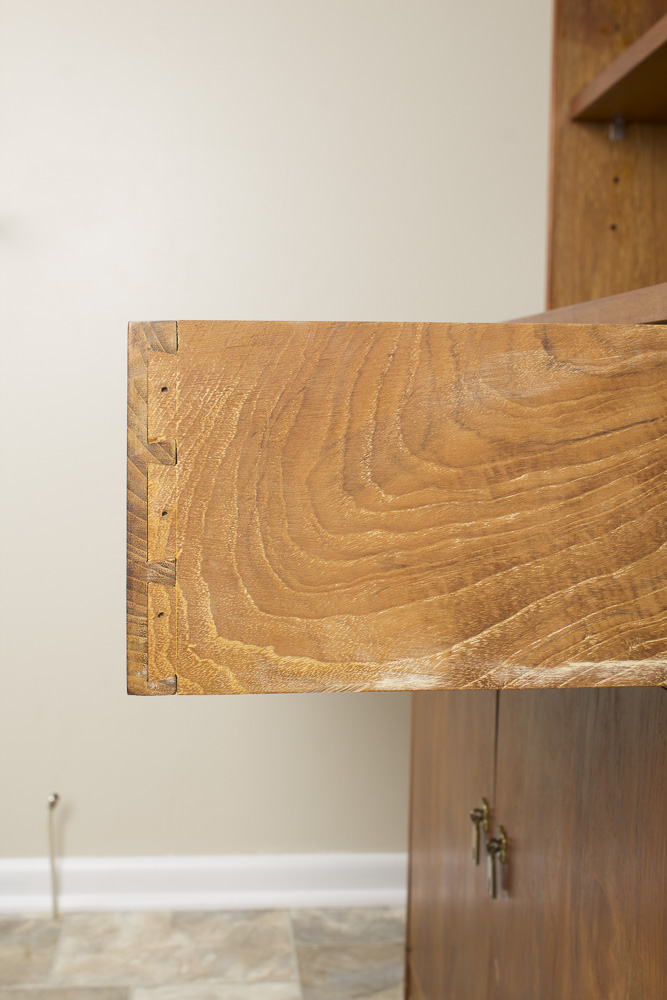 Vintage Teak Cabinet with Hutch