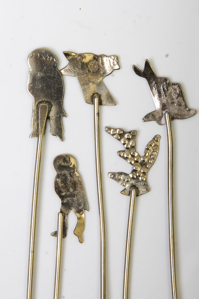 Variety of Mexican Silver-Tone Jewelry and Tableware