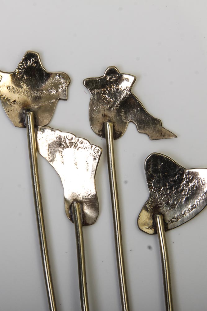 Variety of Mexican Silver-Tone Jewelry and Tableware