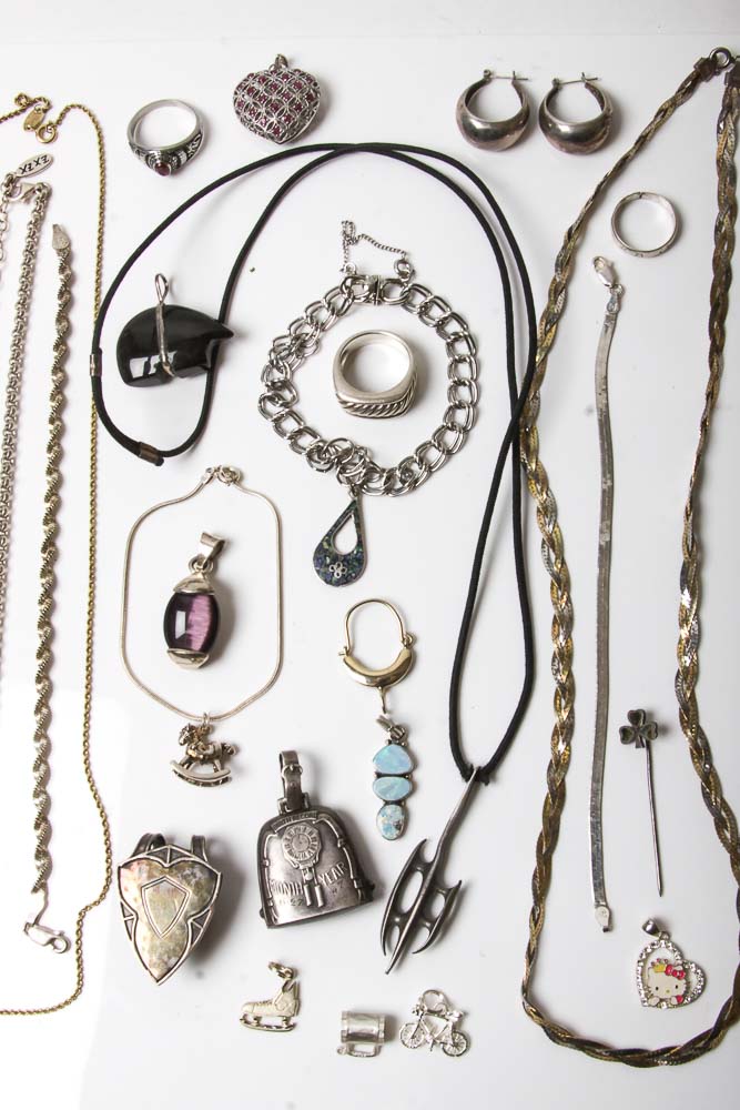 Generous Assortment of Sterling Silver Jewelry