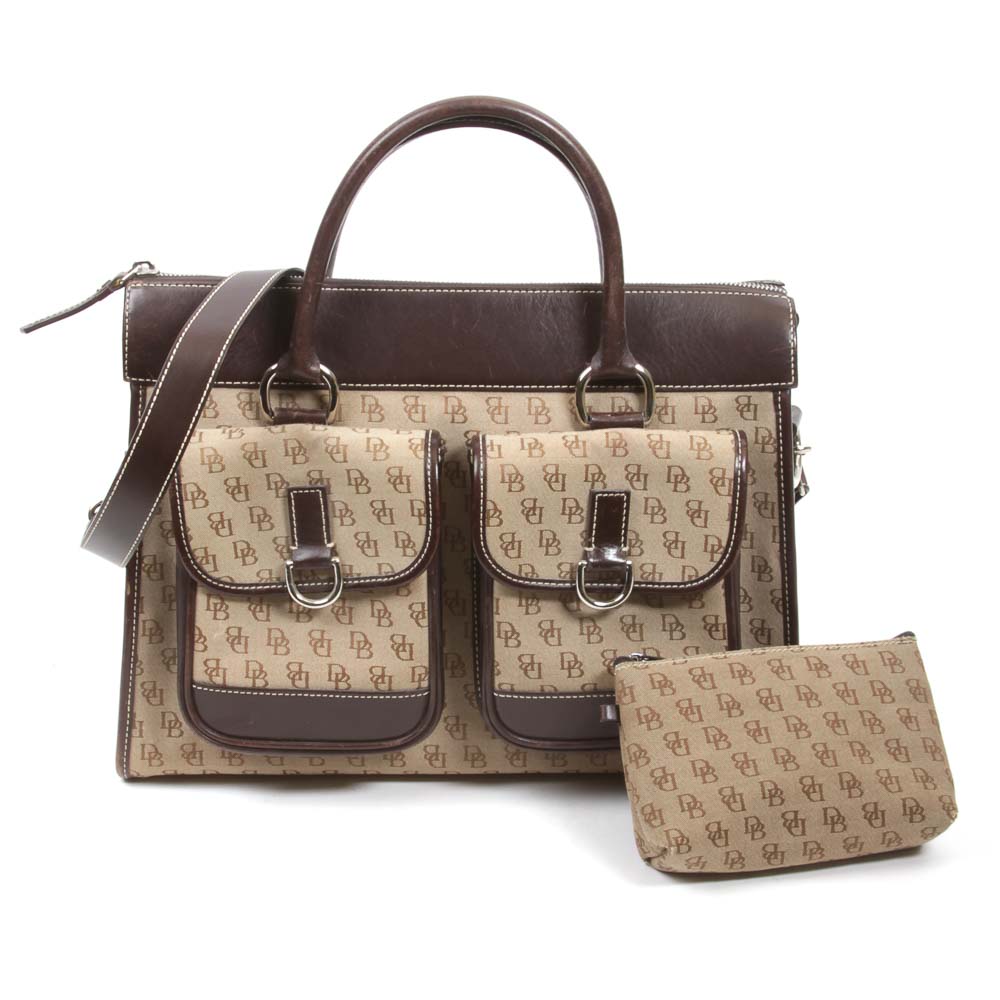 Vintage Dooney & Bourke Handbag with Matching Cosmetics Case