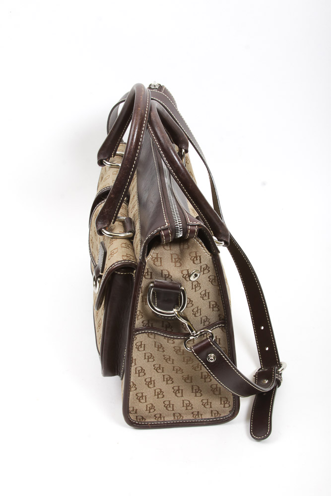 Vintage Dooney & Bourke Handbag with Matching Cosmetics Case