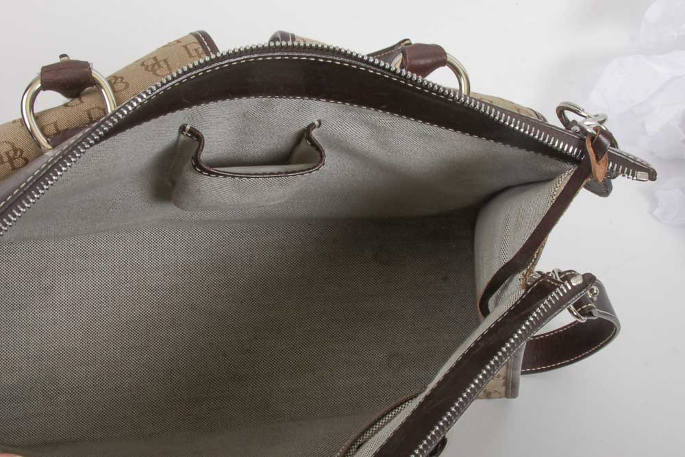 Vintage Dooney & Bourke Handbag with Matching Cosmetics Case