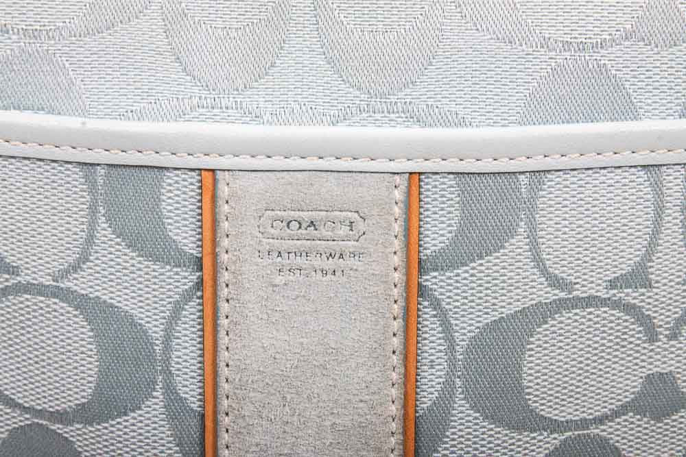 Coach Fabric and Leather Satchel Handbag