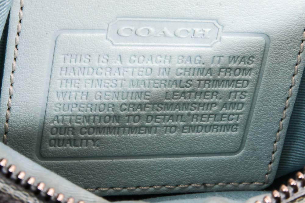 Coach Fabric and Leather Satchel Handbag