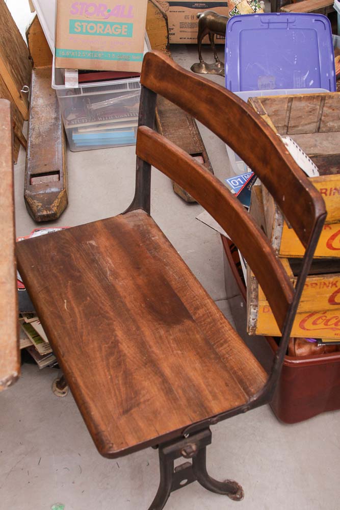 Vintage School House Desk and Chair