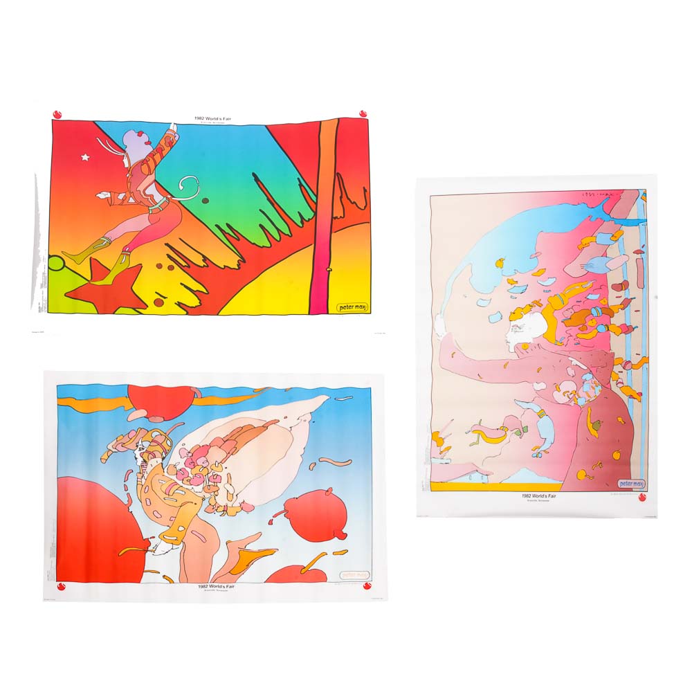 Three Peter Max World's Fair Prints