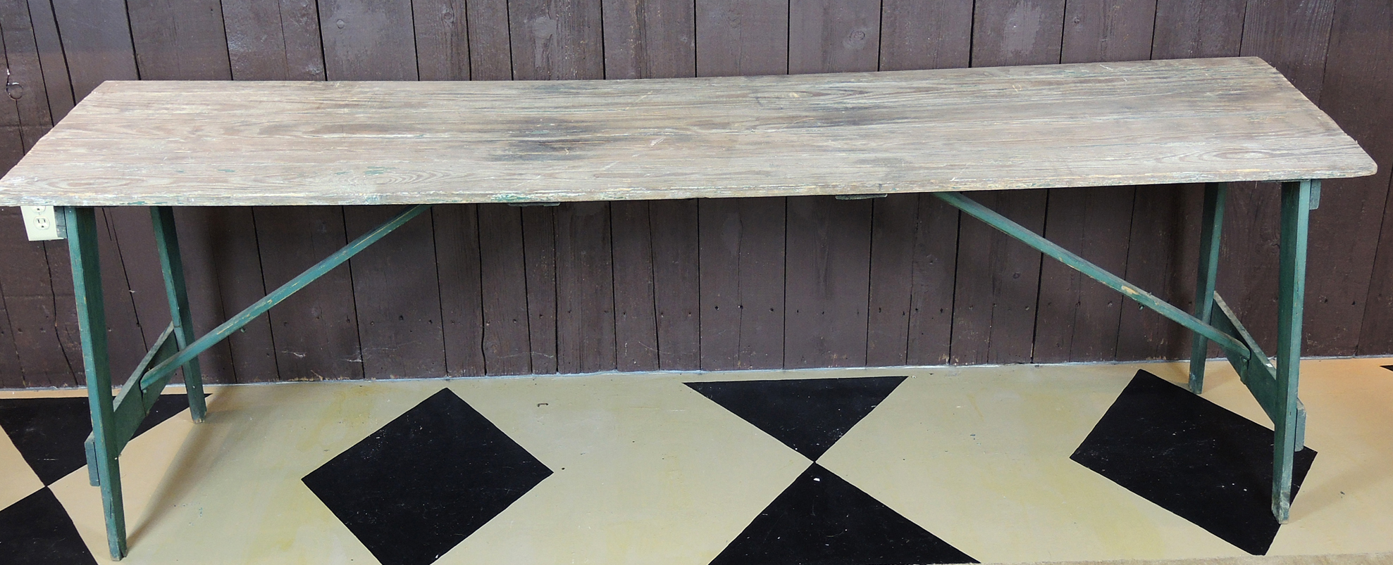 Rustic Folding Wooden Work Table