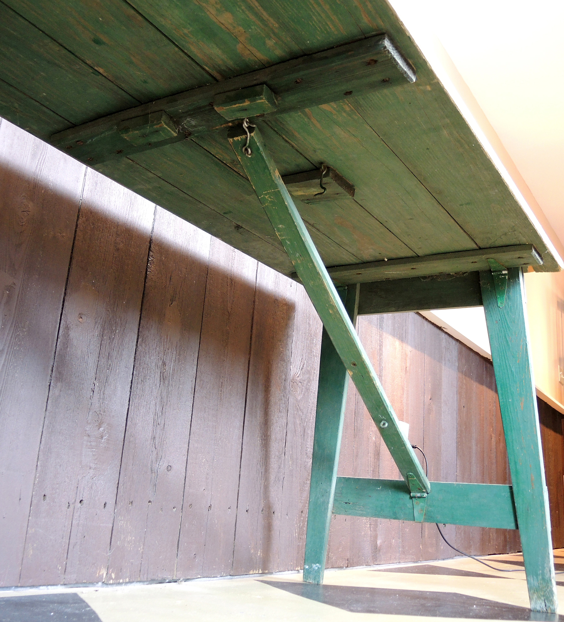 Rustic Folding Wooden Work Table