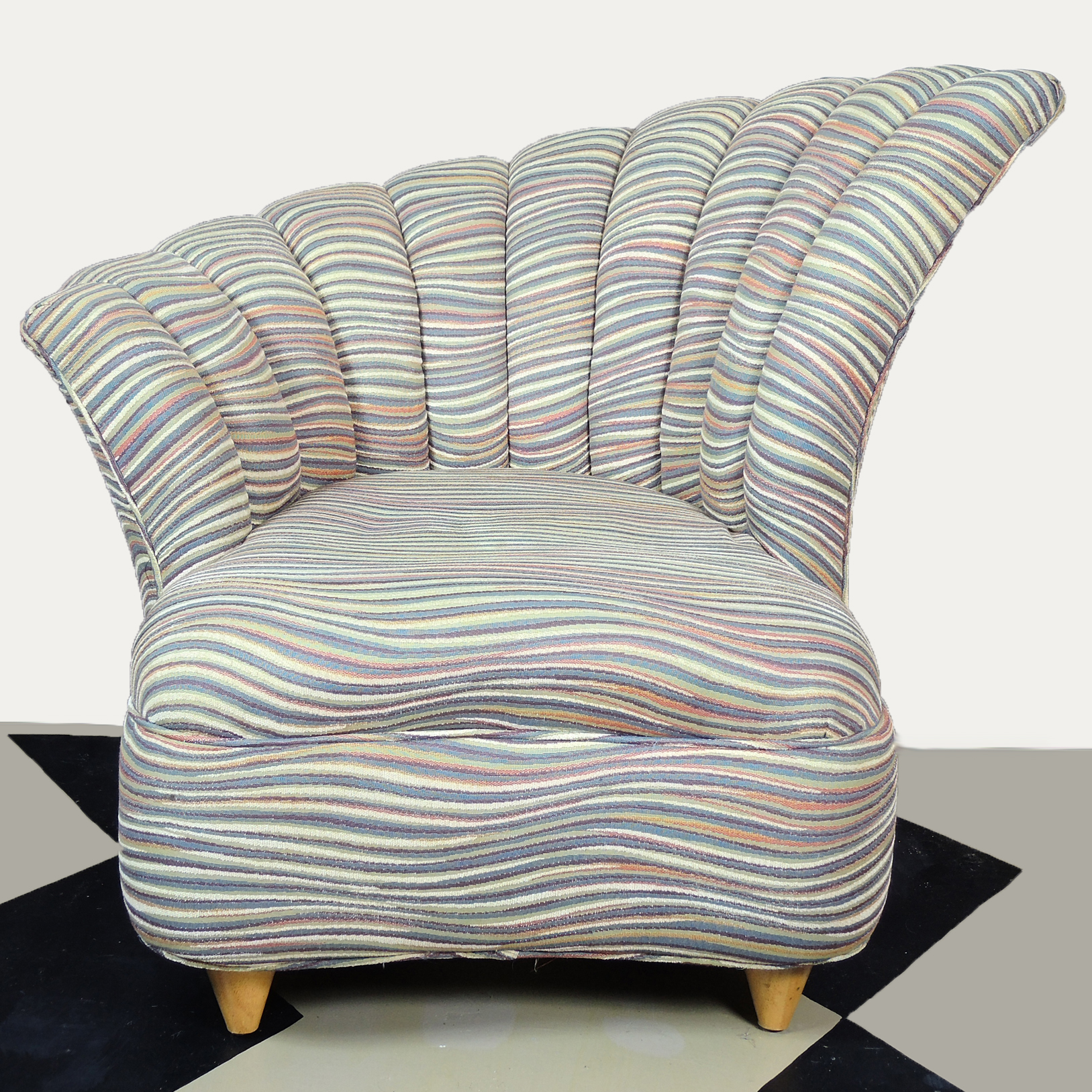 Contemporary Fan Back Chair by Sofa Express