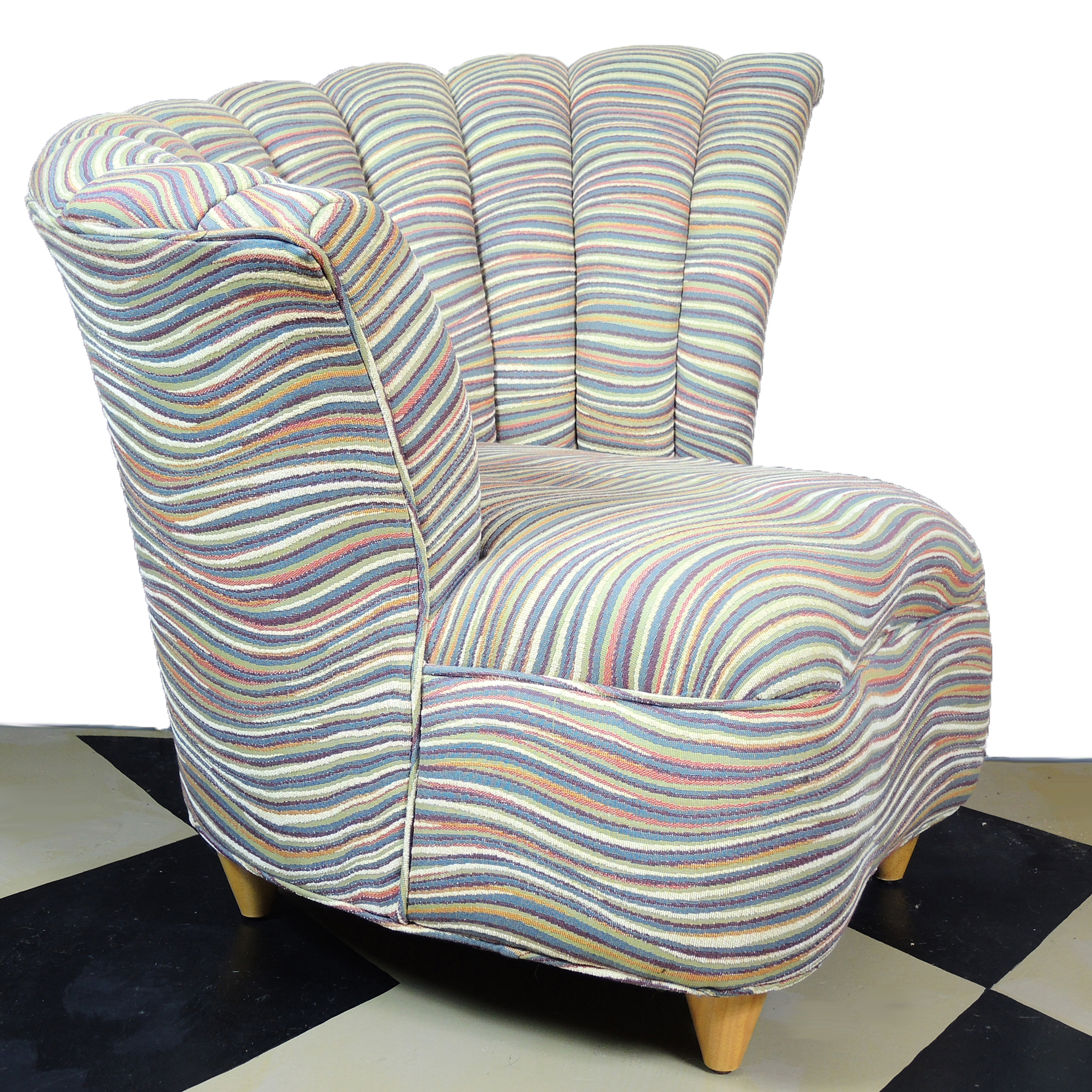 Contemporary Fan Back Chair by Sofa Express