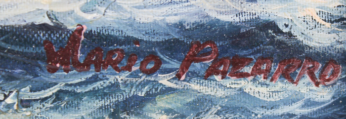 Mario Pazarro Oil Painting on Canvas