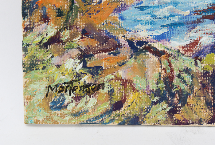 R.M. Mortensen Acrylic Painting on Canvas Board