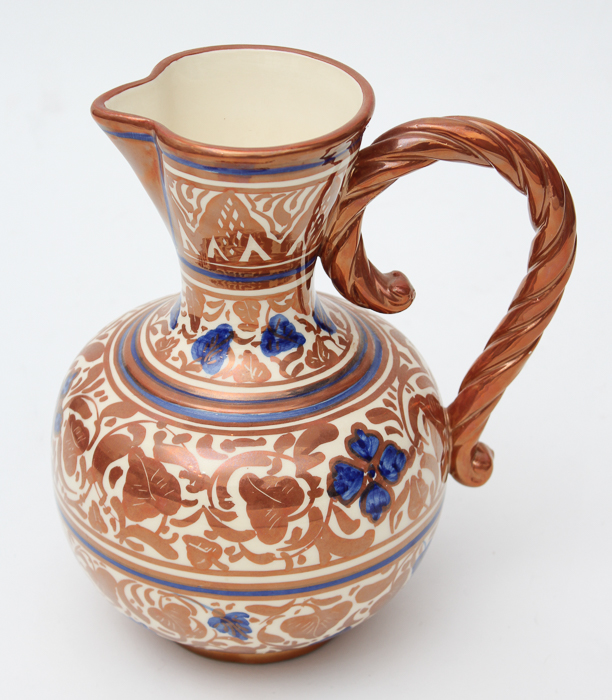 Vintage Gimeno Rios Lustre Pottery Pitcher