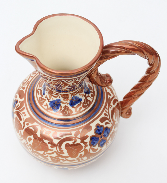 Vintage Gimeno Rios Lustre Pottery Pitcher