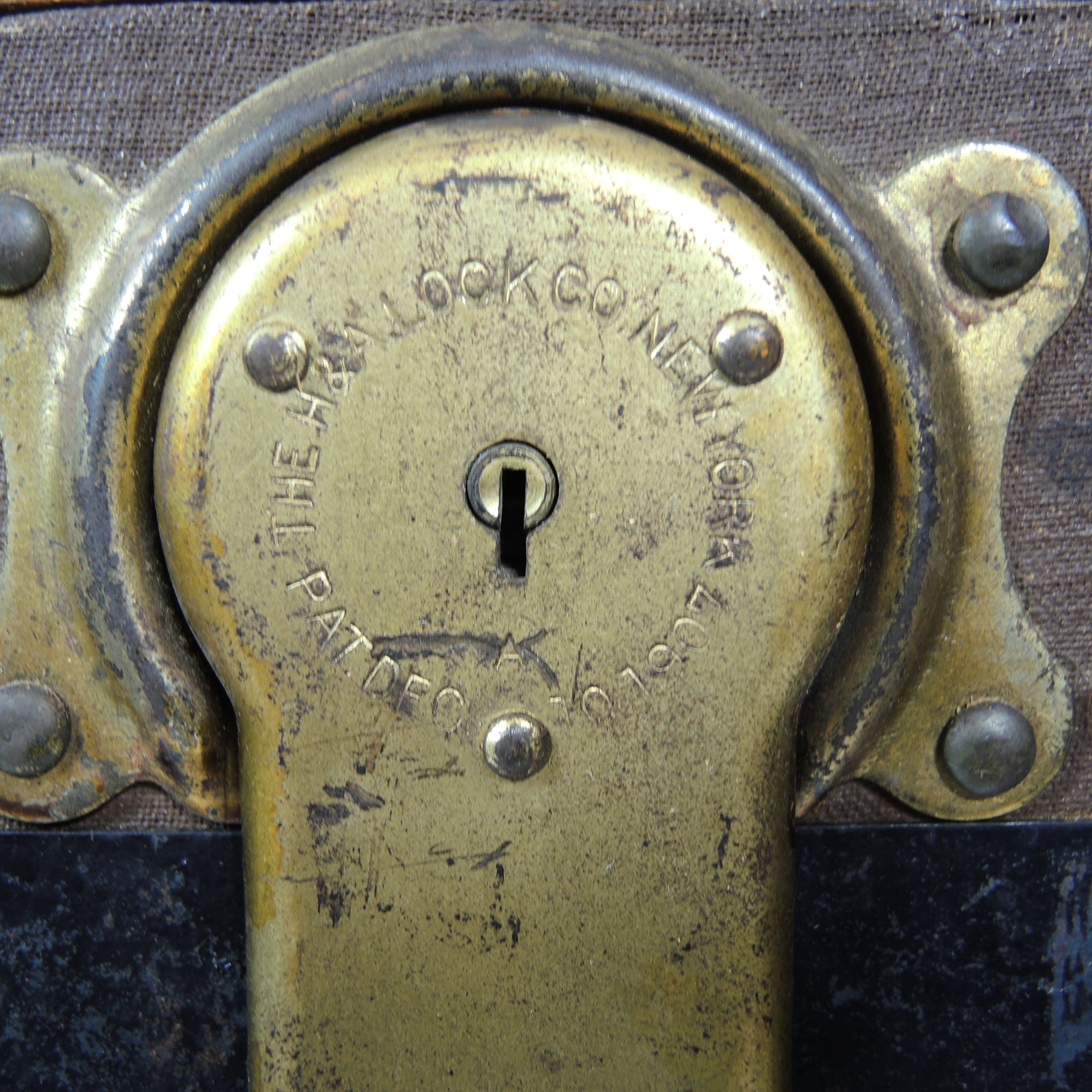 Vintage Steamer Trunk with Leather Straps