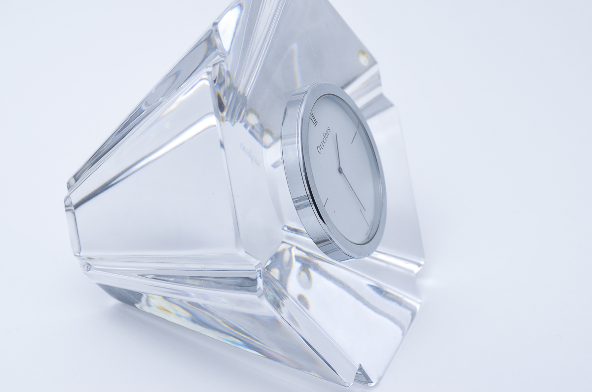 Orrefors Orion Crystal Clock