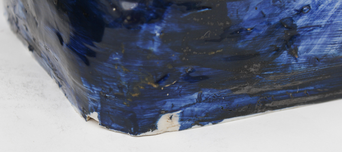 Pair of Chinese Blue and White Ceramic Statues