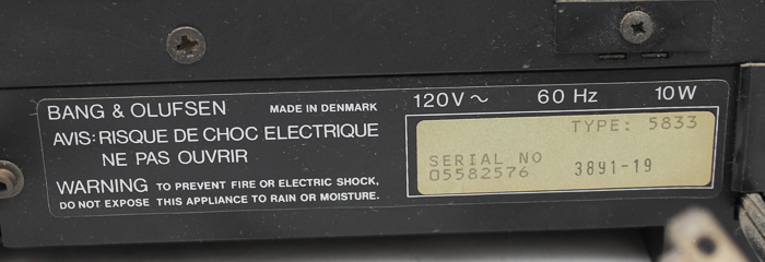 Bang & Olufsen Beogram RX2 Turntable