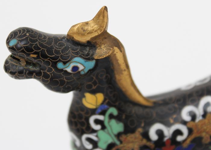 Chinese Cloisonné-Style Ceramic Horse Figurines