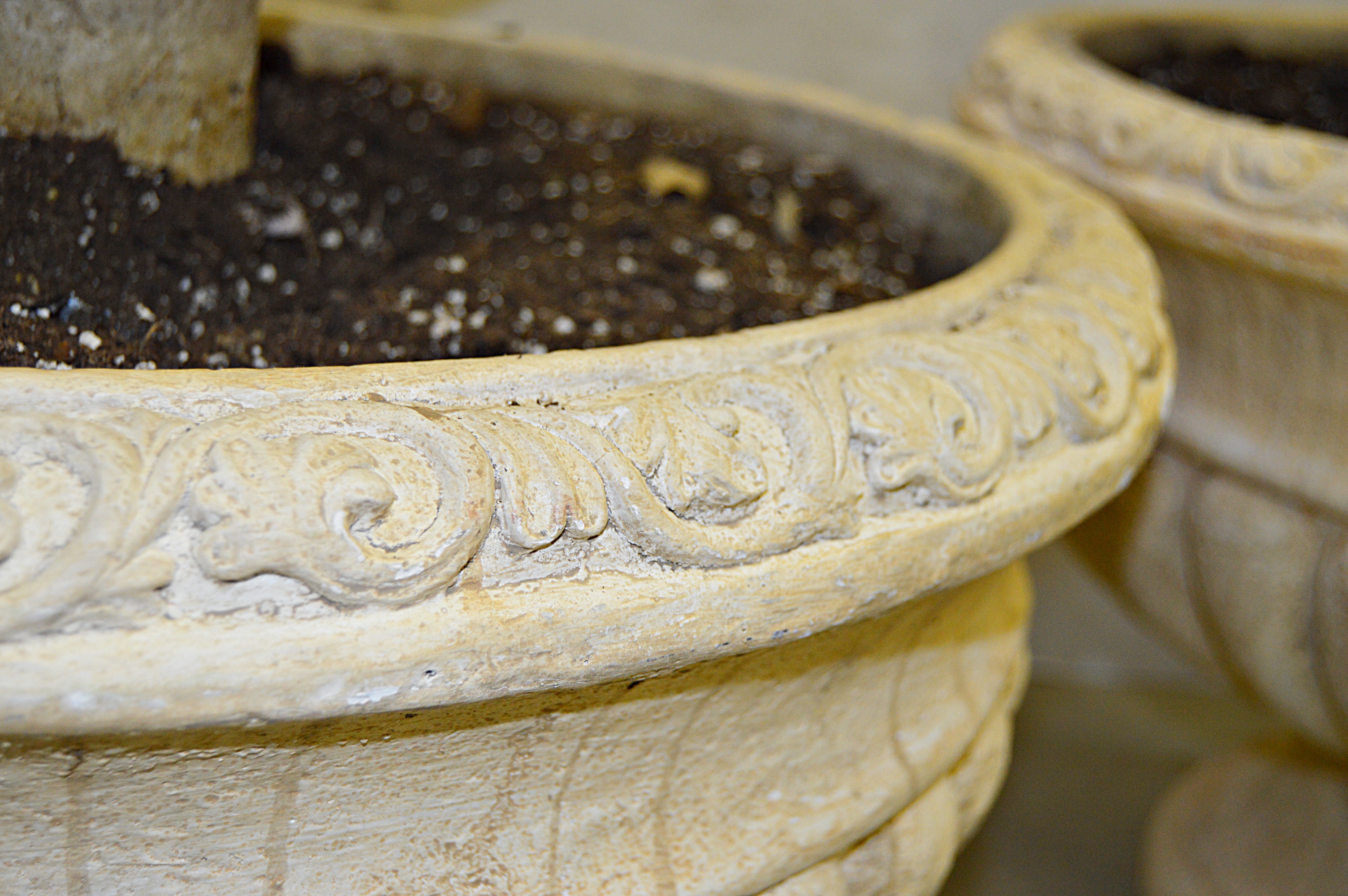 Pair of Three-Tier Pottery Urn Planters