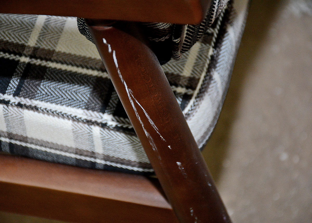 Mid Century Modern Style Plaid Side Chair