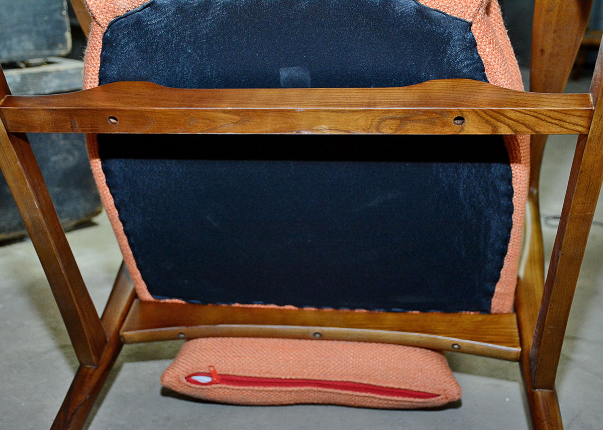 Danish Modern Orange "Helsinki" Side Chair