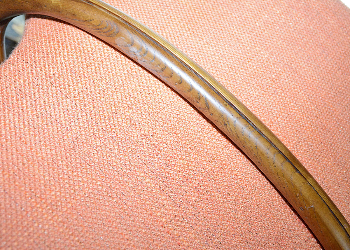 Danish Modern Orange "Helsinki" Side Chair