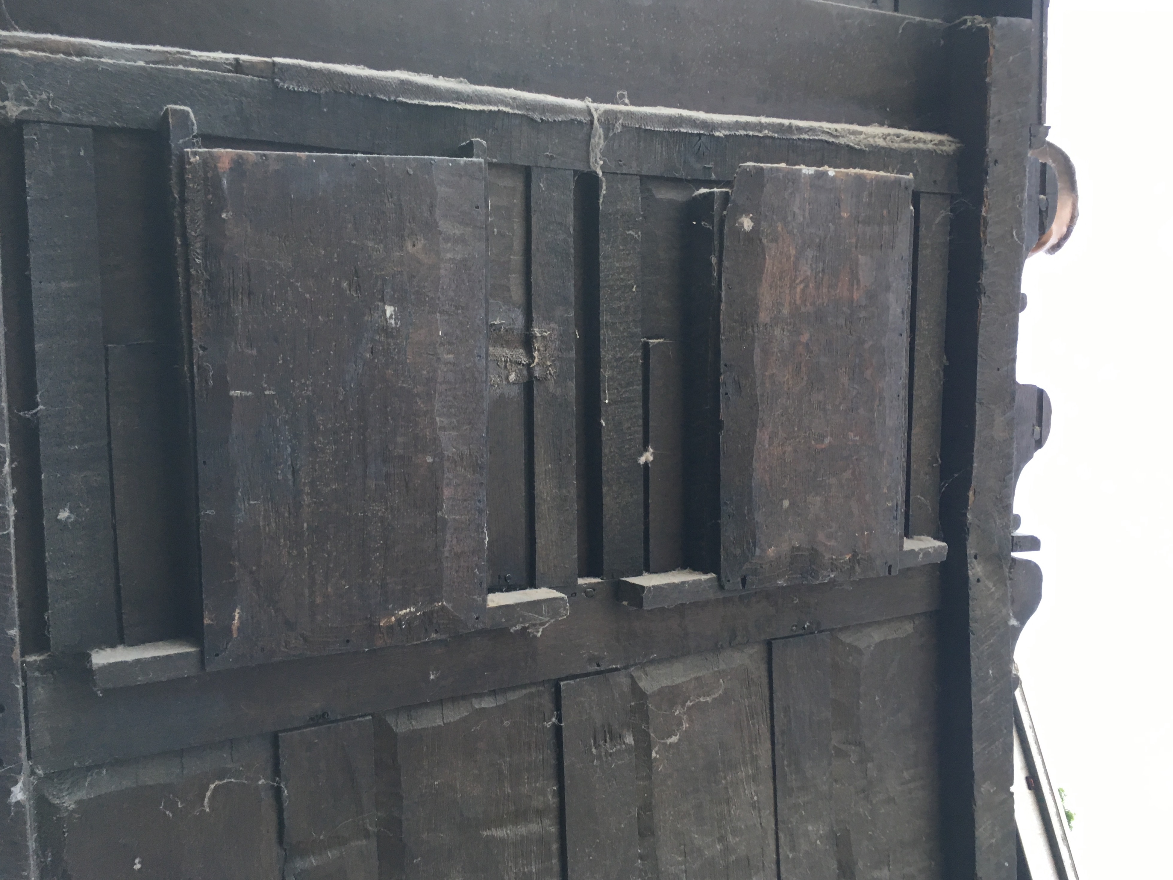 Partial Antique Elizabethan Style Oak Tester Bed Frame