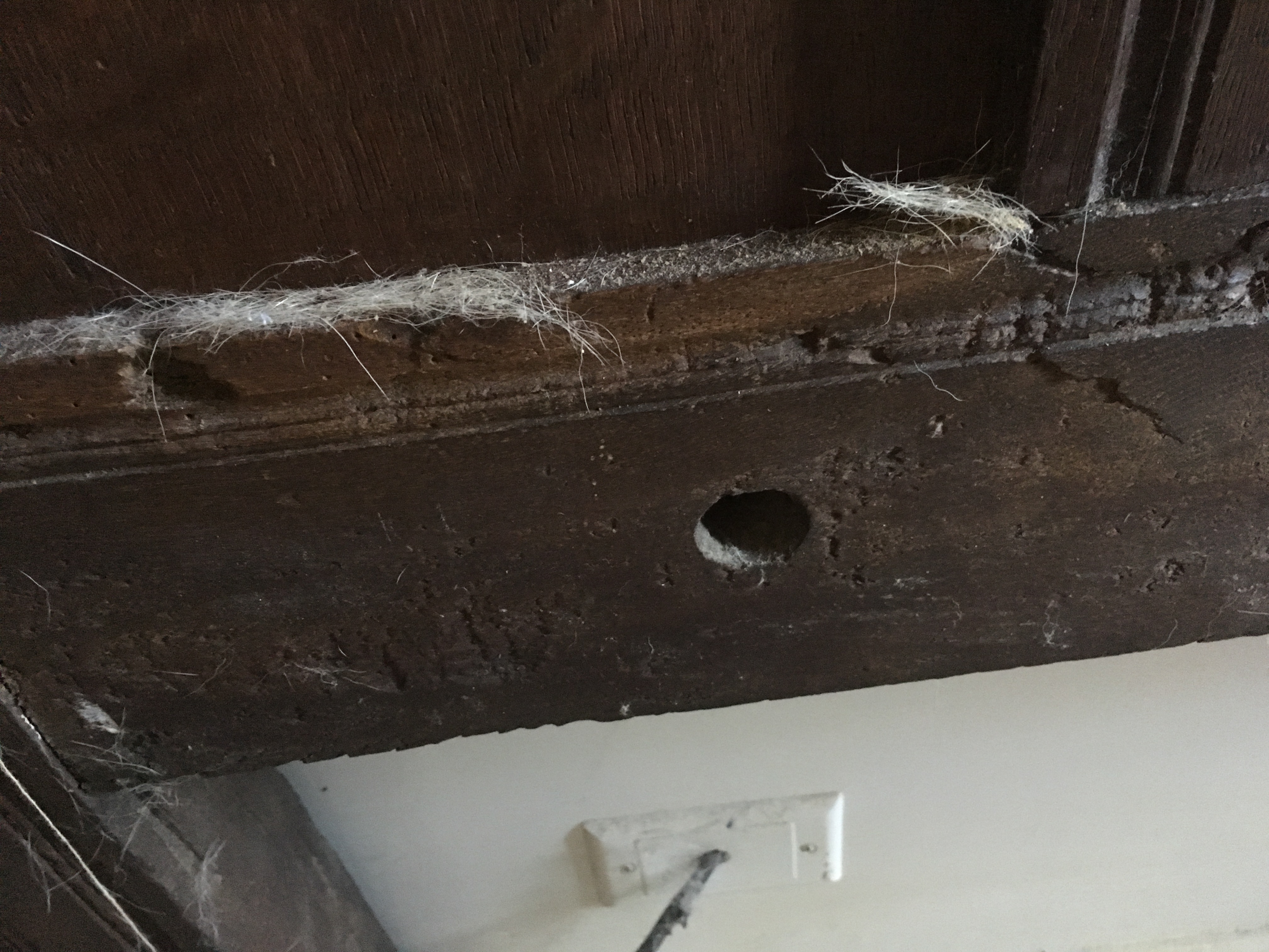 Partial Antique Elizabethan Style Oak Tester Bed Frame