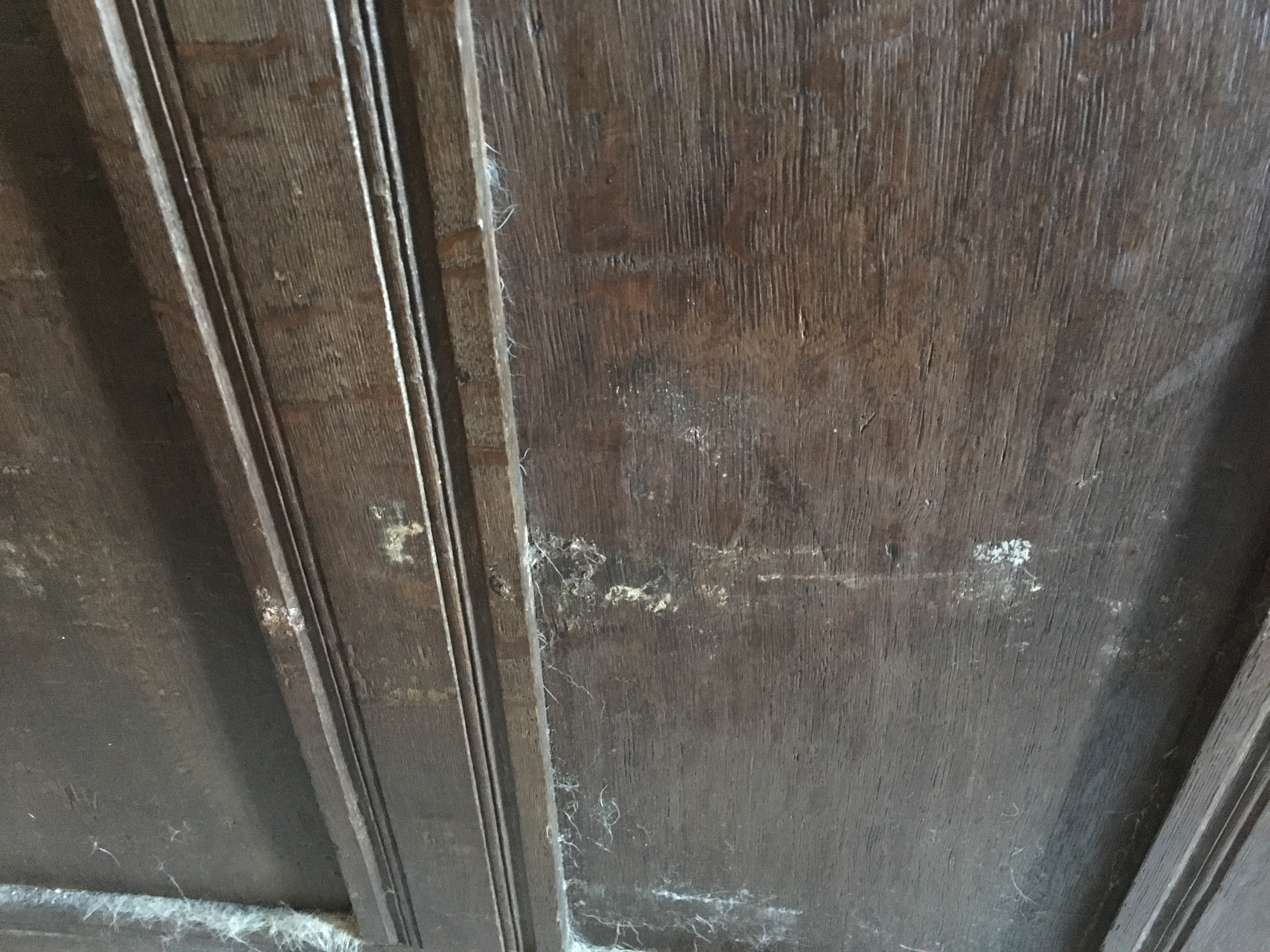 Partial Antique Elizabethan Style Oak Tester Bed Frame