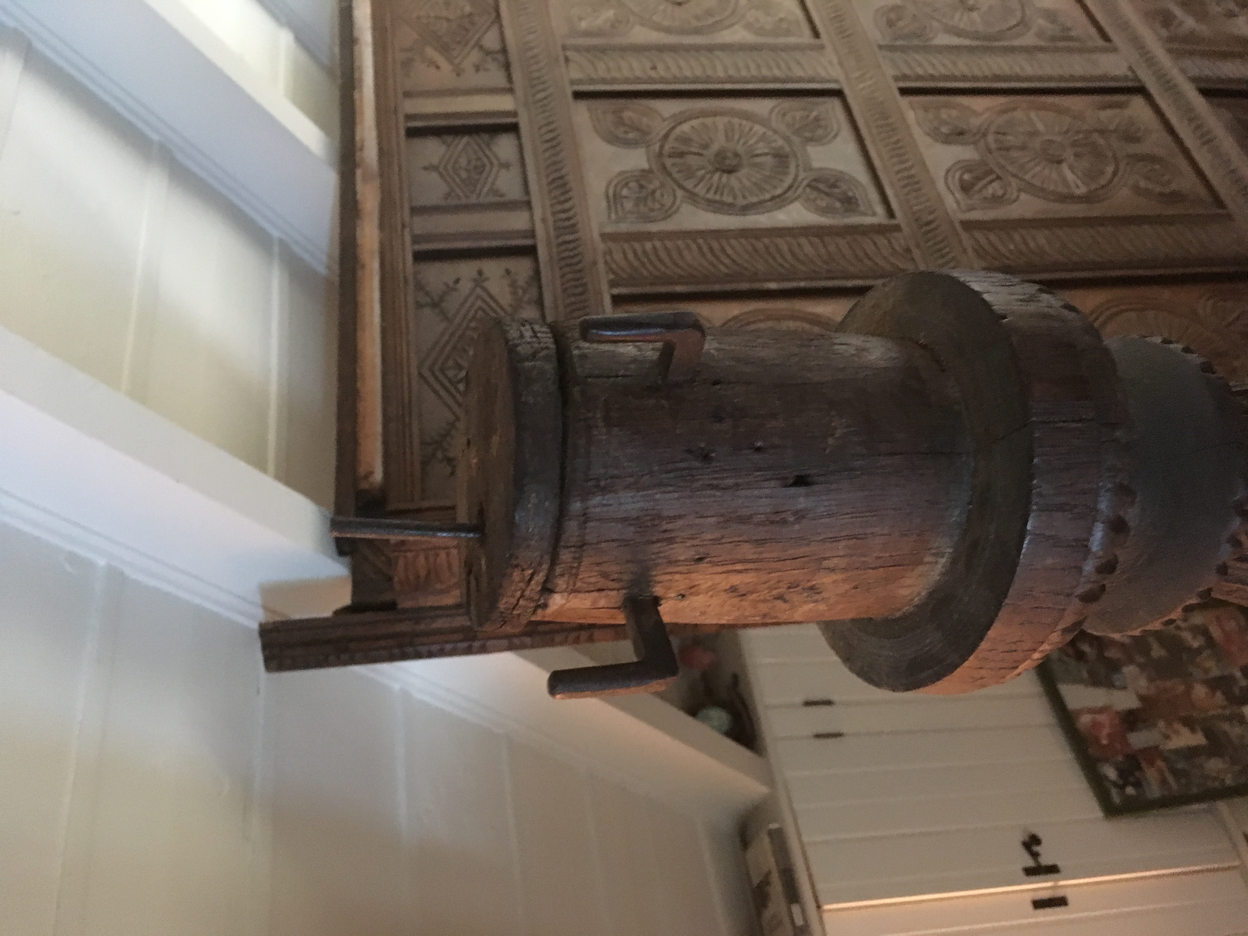 Partial Antique Elizabethan Style Oak Tester Bed Frame