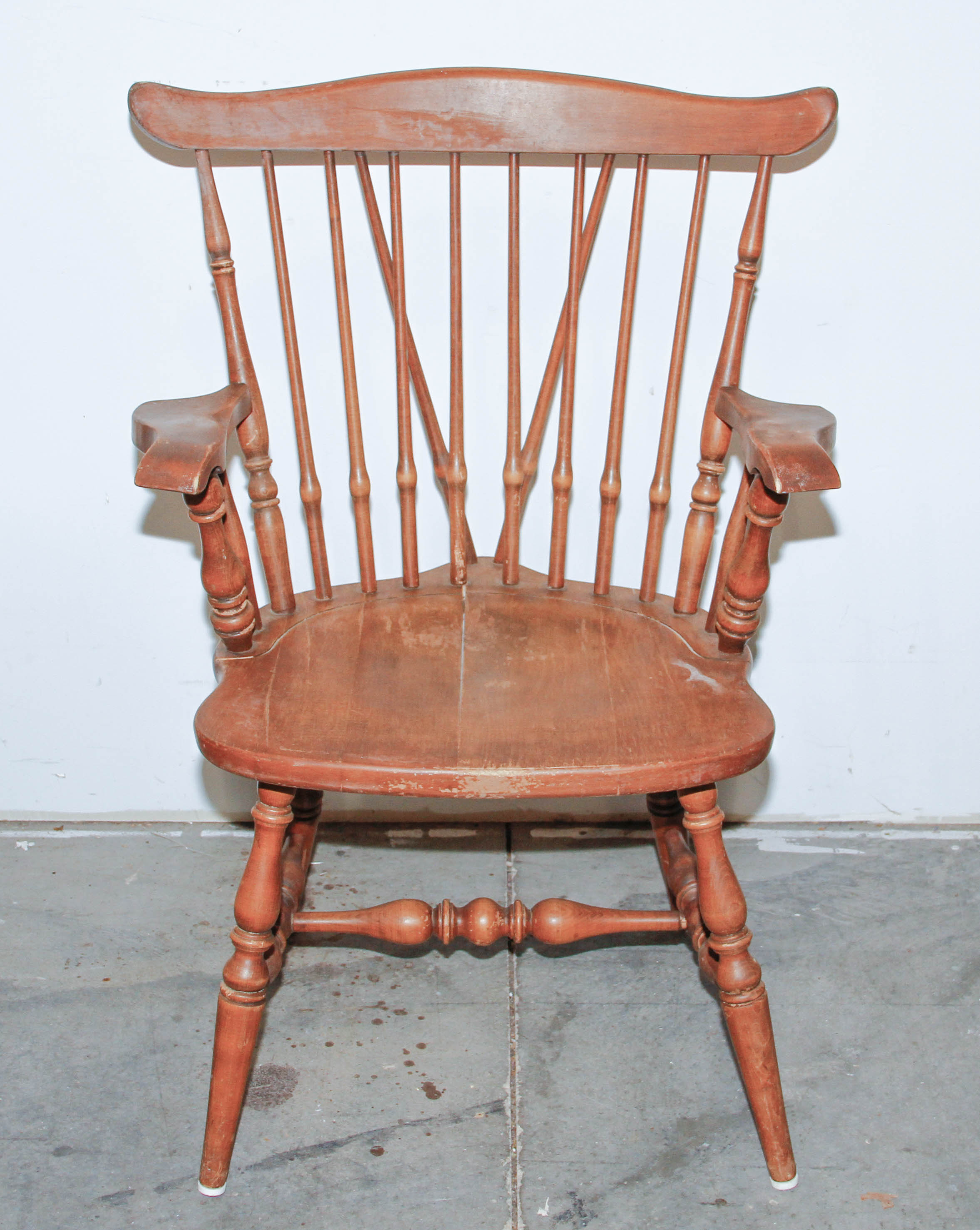 Set of Brace-back Windsor Style Dining Chairs
