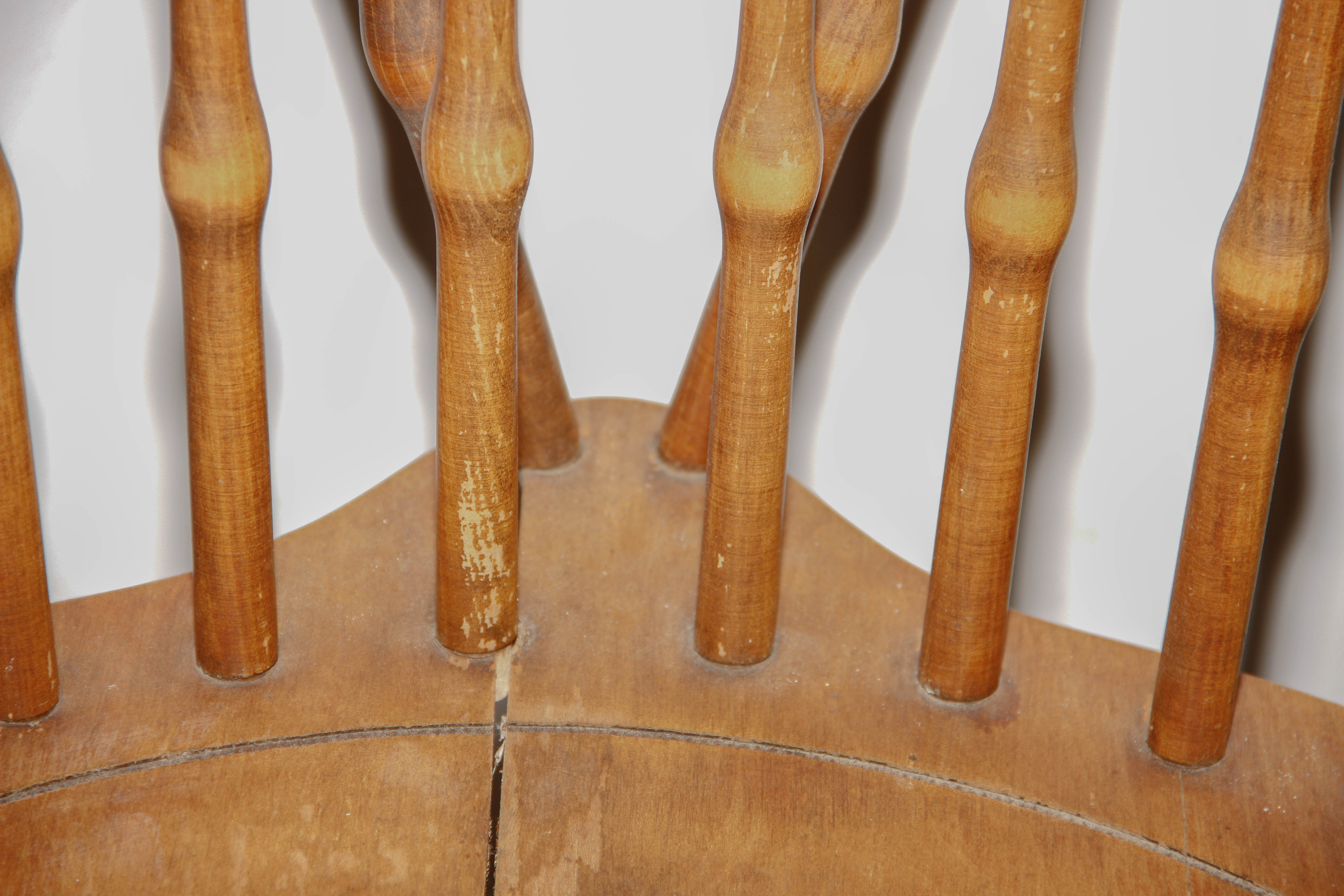 Set of Brace-back Windsor Style Dining Chairs